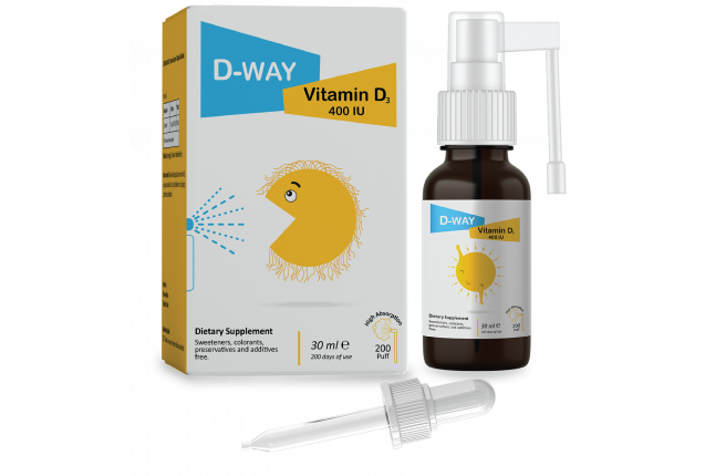 D-way Vitamin D3 400 ıu spray x 60