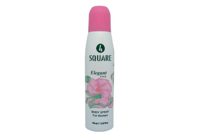 4 SOUARE BODY SPRAY FOR WOMEN ELEGANT 150 ML