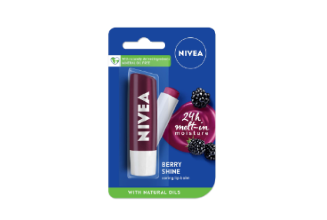 Nivea Lip Care Fruity Shine Blackberry 5.5ml (1x12)- 85286 per carton