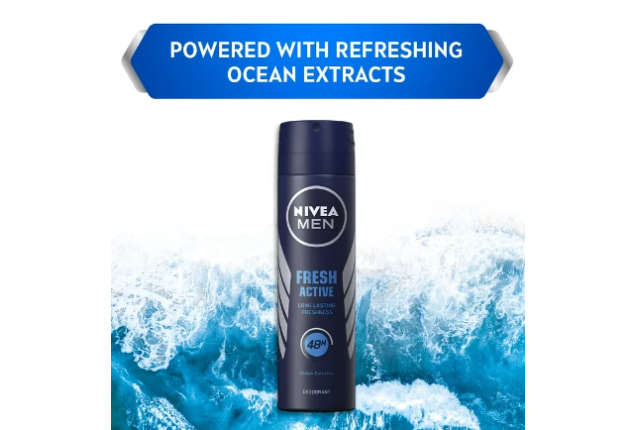 Nivea Men Spray Fresh Active 200ml (6x2)- 81618 per carton