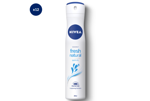 Nivea Spray Fresh Natural 200ml (6x2)-81619 per carton