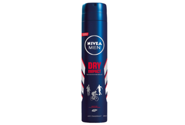 Nivea Men Spray Dry Impact 200ml (6x2)- 81605 per carton