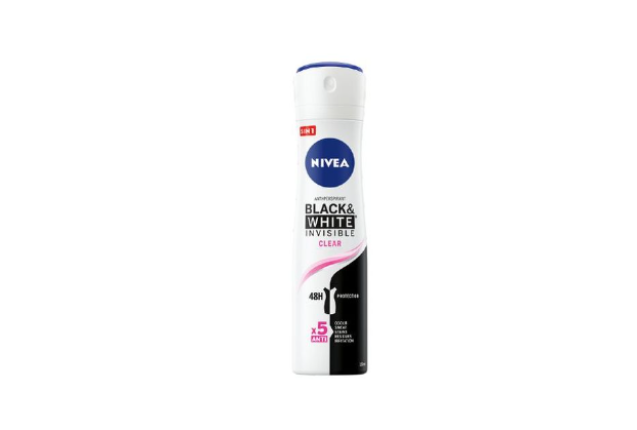 Nivea Spray Invisible Black and White Female 200 ml (6x2)-82238 per carton