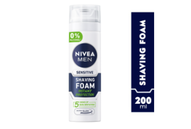 Nivea Shave Foam sensitive 200ml 6X4- 81720 per carton