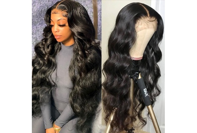 28 inches HD Lace Frontal Wigs Straight And Body Wave Undetectable Lace Front Wigs Human Hair