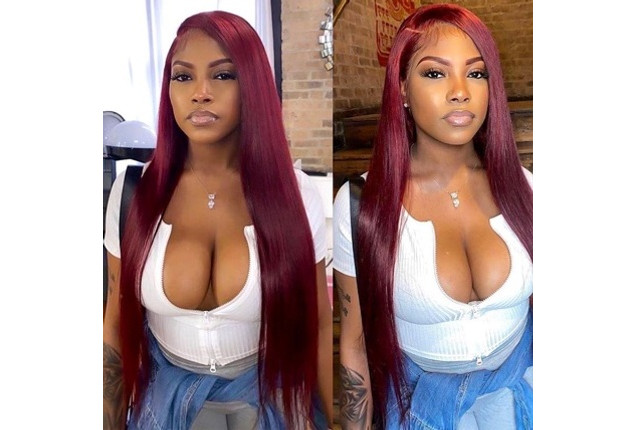 99J/Dark 99J Burgundy Lace Front Wigs Glueless Pre Plucked Colored Wigs With Baby Hair