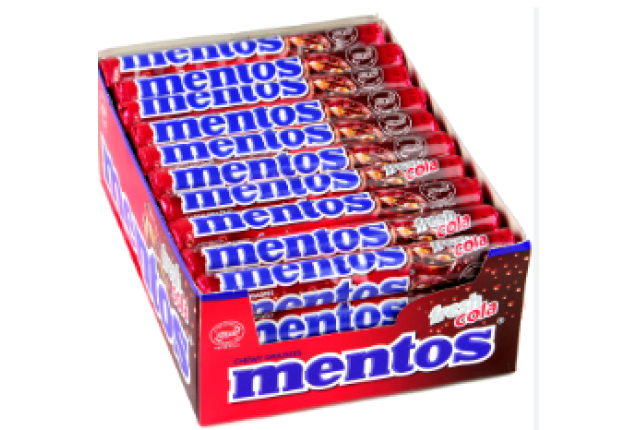 Mentos Chewy dragee 37.8g Stick 14p Cola per case x 8