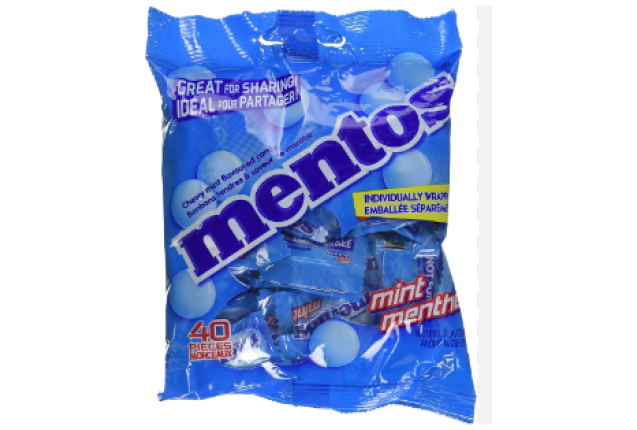 Mentos Chewy dragee 2.7g 40p Peppermint Pouch per case x 36