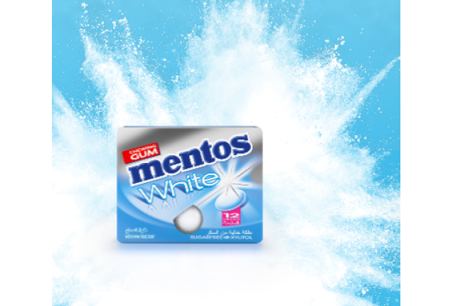 Mentos White Gum 1.45g per case x 16