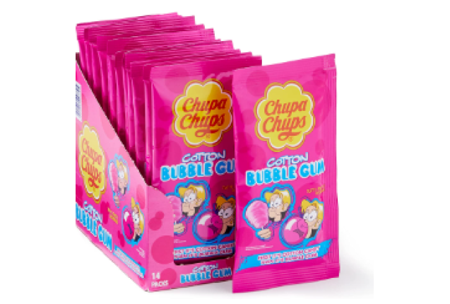 Chupa Chups Cotton Bubble Gum - Tutti Frutti FAMILY BAG - (11g  per case x 24