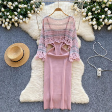 Chic Crochet Dress Set