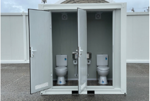 SANITARY CABIN - DOUBLE TOILET- Model 120X220 CM