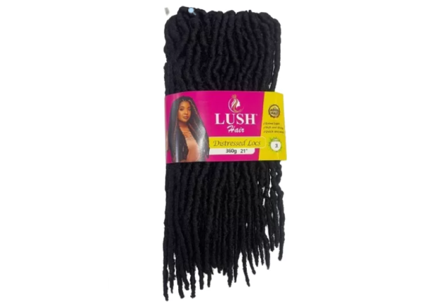 Lush Hair - Crochets -Distressed Locs per Carton - 15packs