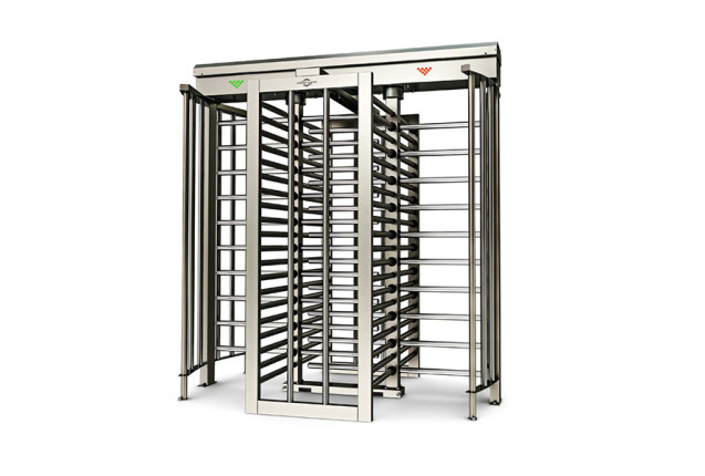 4 Arm Round Profile Double Full Height Turnstile CMT13412