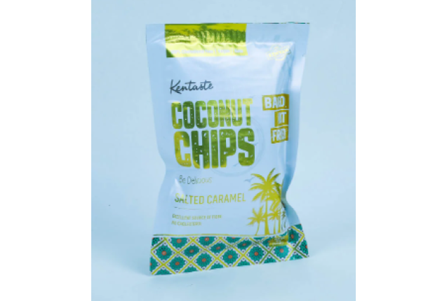 Kentaste Coconut Chips - Salted Caramel -40g x 36, per carton