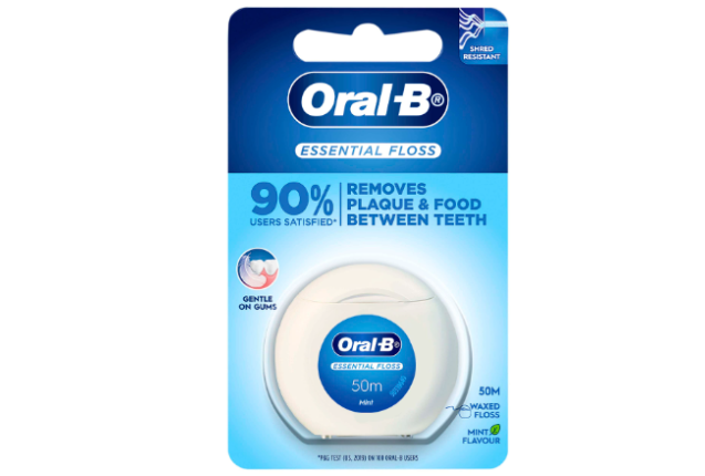 ORAL-B ESSENTIAL FLOSS WAXED MINT 50M