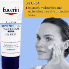 EUCERIN DRY SKIN REPLENISHING FACE CREAM NIGHT 5% UREA 50ML