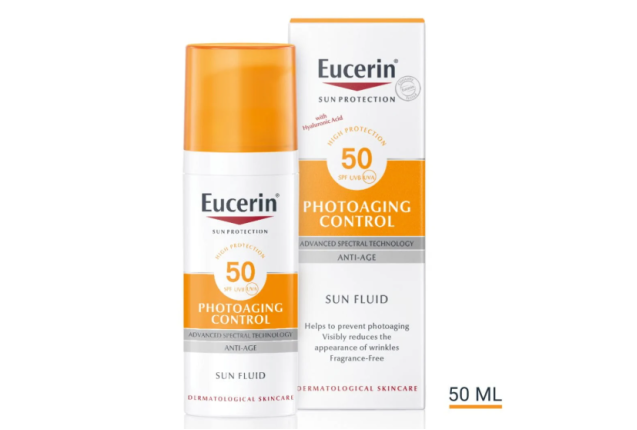 EUCERIN PHOTOAGING CONTROL SUN FLUID WITH HYALURONIC ACID SPF 50