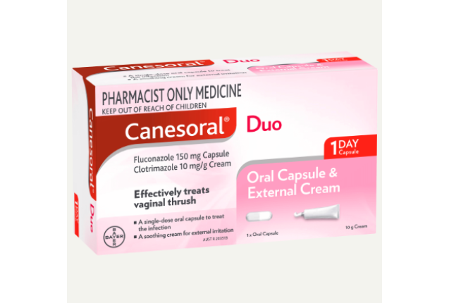 CANESTEN DUO-ORAL CAPSULE AND CREAM 150MG/2% (1 X 10G) x 6