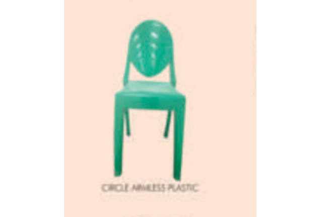 Eleganza Circle Armless Plastic Chair