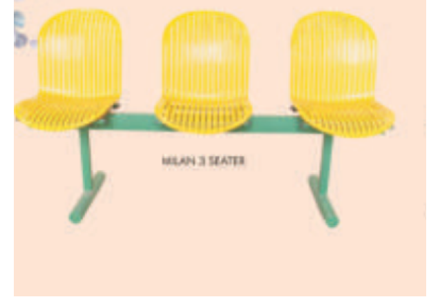 Eleganza Milan 3 seaters Plastic Chair