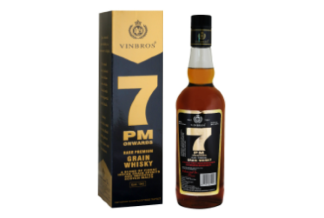 Vinbros 7 pm Onwards Rare Premium Grain Whisky 750ml - 42.8%V/V x 12