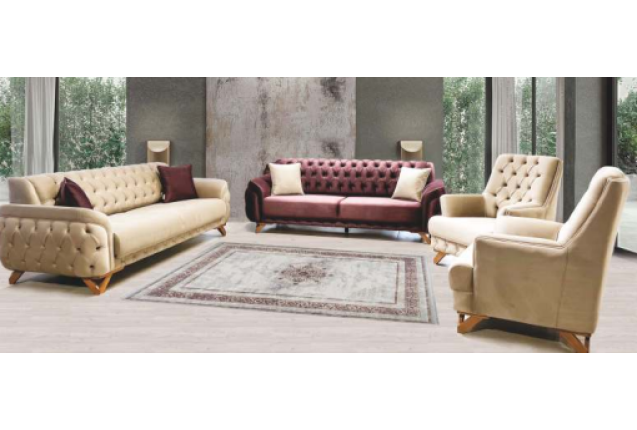 CHESTER 10 LIVING ROOM SET - 2 Three-seater sofa + 2 Armchairs