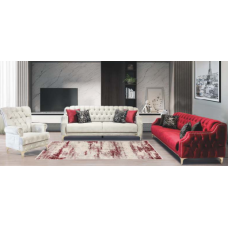 CHESTER 15 LIVING ROOM SET - 2 Three-seater sofa + 1 Armchairs