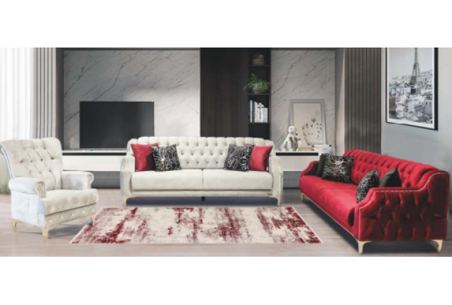 CHESTER 15 LIVING ROOM SET - 2 Three-seater sofa + 1 Armchairs