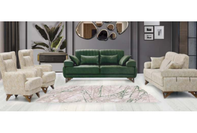 KELEBEK 01 LIVING ROOM SET - 2 Three-Seat Sofas + 2 Armchairs