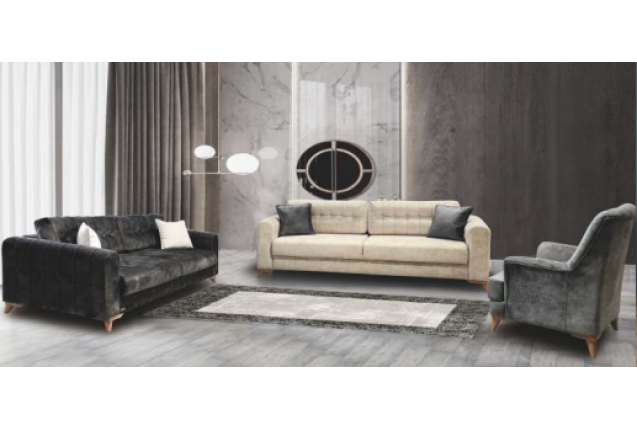 YENİGÜL 01 SOFA SET - 2 Three-seater sofa + 1 Armchair