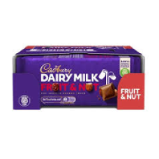 Cadbury Fruit And Nut 110G x 18