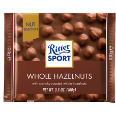 Ritter Sport Pure Whole Hazelnut 100G x 10