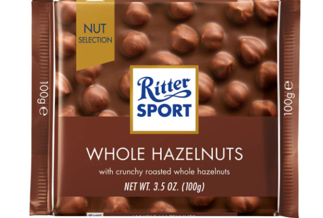 Ritter Sport Pure Whole Hazelnut 100G x 10