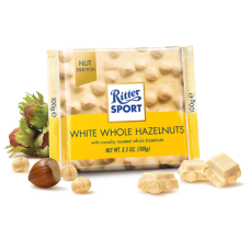 Ritter Sport White Whole Hazelnut 100G x 10