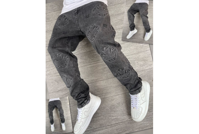 Charcoal Maple Print Denim -price/dzn x 10