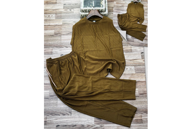 Mustard Ribbed Loungewear Set -price/dzn x 10