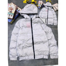 puffer jacket with a hood -white