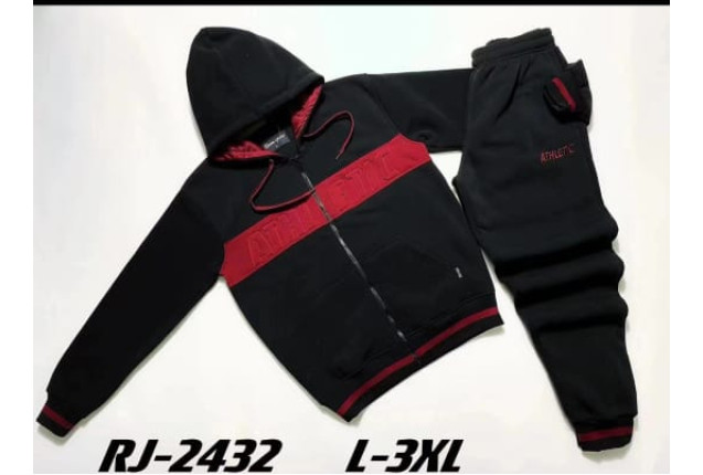 Black and Red Hooded Sweatshirt