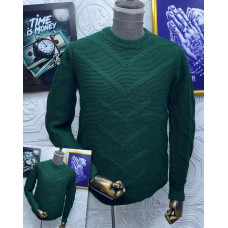 Green Cable-Knit Sweater