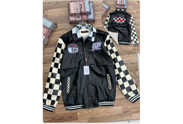 Retro Racer - Vintage Style Checkered Jacket