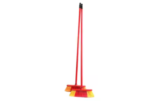 Broom with Pvc coated wooden handle