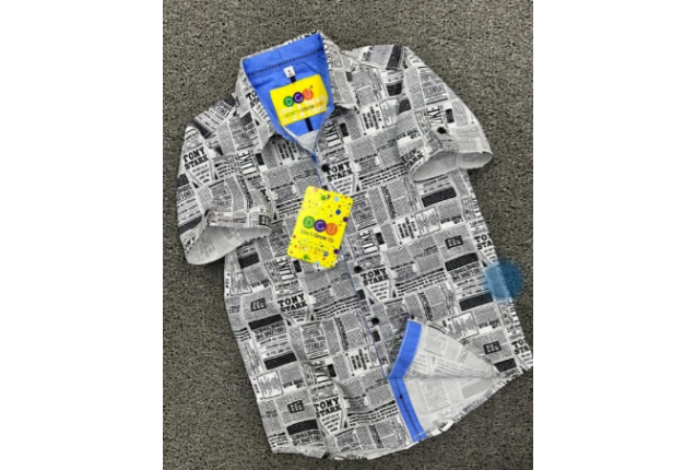 Newsprint Boys Shirt