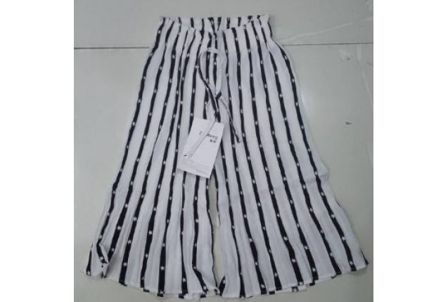 Kids Girls Stripped Black and White Palazzo Pant