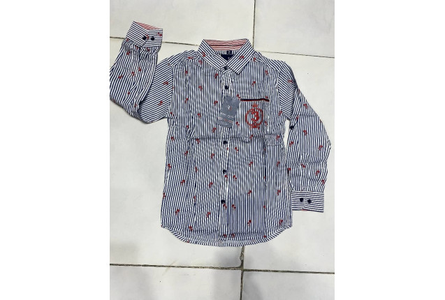 Kids Long-sleeved Button-up Shirt