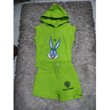 Green Sleeveless Hooded Jumpsuit