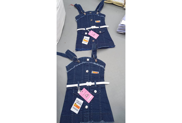 Denim Dungaree Dress for Girls