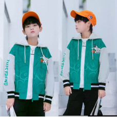 Trendy Kids' Green and White Jacket -price/dozen x 10