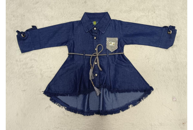 Stylish Denim Dress for Kids. -price/dozen x 10