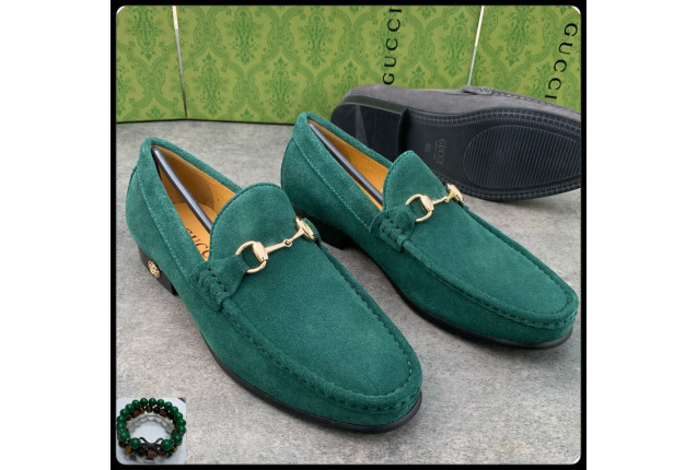 Green Gucci Loafers -#